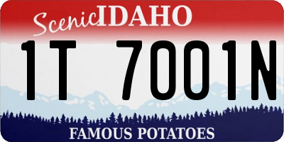 ID license plate 1T7001N
