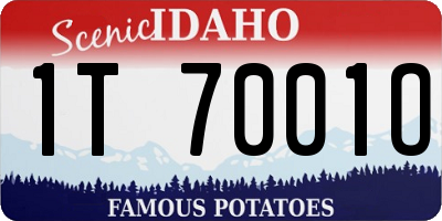 ID license plate 1T7001O