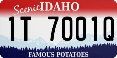 ID license plate 1T7001Q