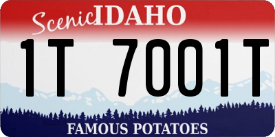ID license plate 1T7001T