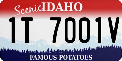 ID license plate 1T7001V