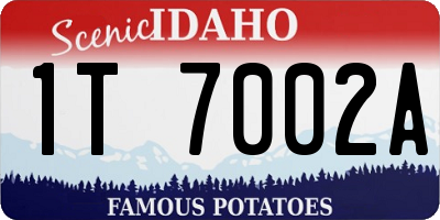 ID license plate 1T7002A