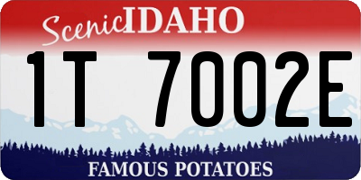 ID license plate 1T7002E