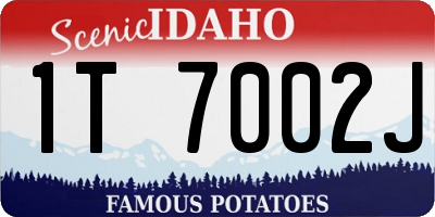 ID license plate 1T7002J