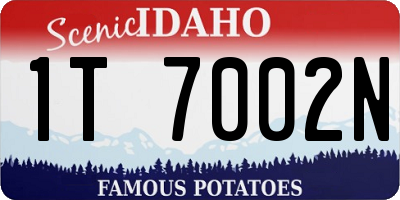 ID license plate 1T7002N