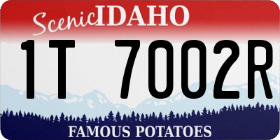ID license plate 1T7002R