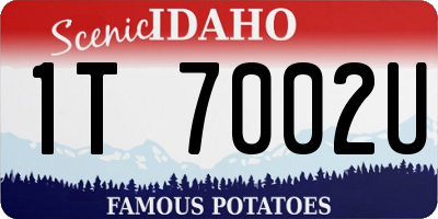 ID license plate 1T7002U