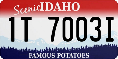 ID license plate 1T7003I
