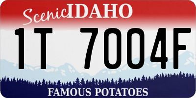 ID license plate 1T7004F