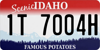 ID license plate 1T7004H