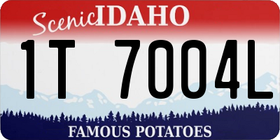 ID license plate 1T7004L