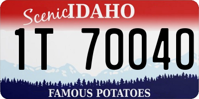 ID license plate 1T7004O