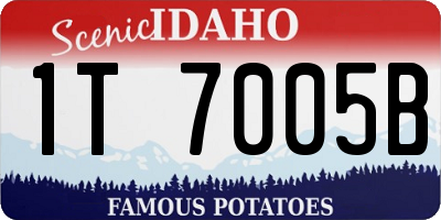 ID license plate 1T7005B