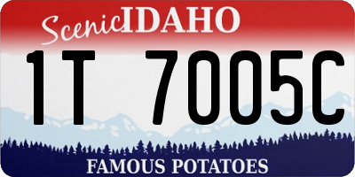 ID license plate 1T7005C