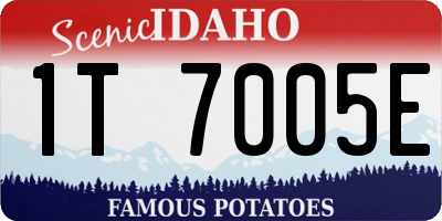ID license plate 1T7005E