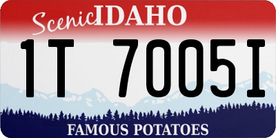 ID license plate 1T7005I