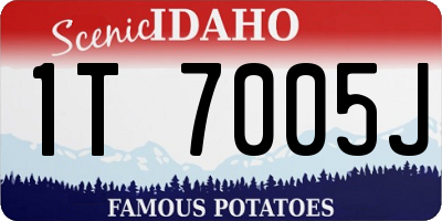 ID license plate 1T7005J
