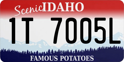 ID license plate 1T7005L