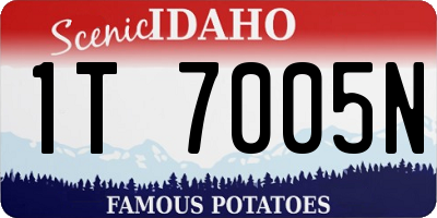 ID license plate 1T7005N