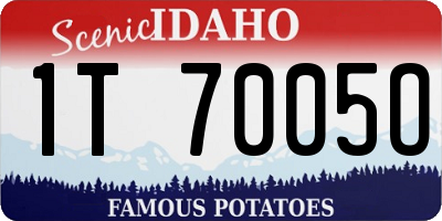 ID license plate 1T7005O
