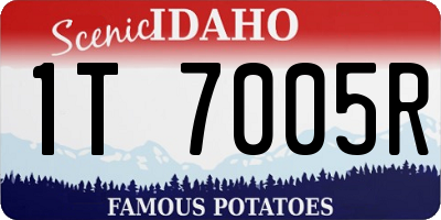 ID license plate 1T7005R
