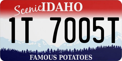 ID license plate 1T7005T
