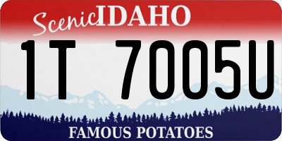 ID license plate 1T7005U