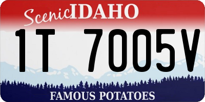 ID license plate 1T7005V