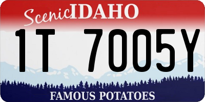 ID license plate 1T7005Y