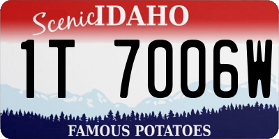 ID license plate 1T7006W