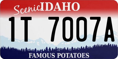 ID license plate 1T7007A