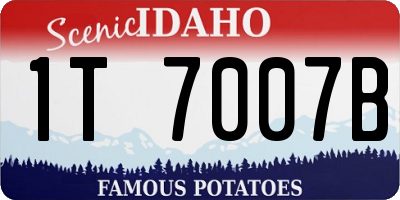 ID license plate 1T7007B