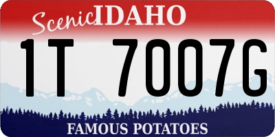 ID license plate 1T7007G