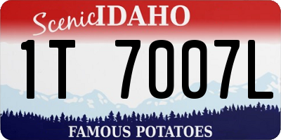 ID license plate 1T7007L
