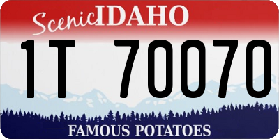 ID license plate 1T7007O
