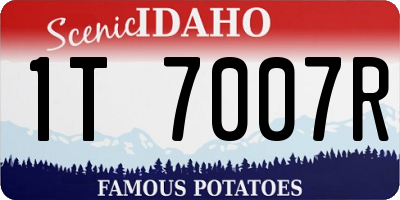 ID license plate 1T7007R