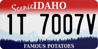 ID license plate 1T7007V