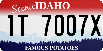 ID license plate 1T7007X