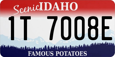 ID license plate 1T7008E