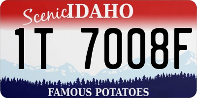 ID license plate 1T7008F