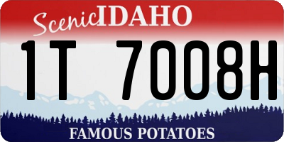 ID license plate 1T7008H