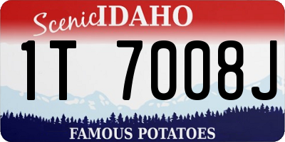 ID license plate 1T7008J