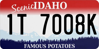 ID license plate 1T7008K