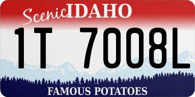 ID license plate 1T7008L