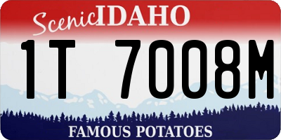 ID license plate 1T7008M