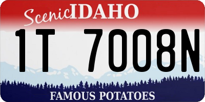 ID license plate 1T7008N
