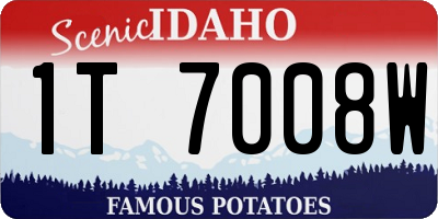ID license plate 1T7008W