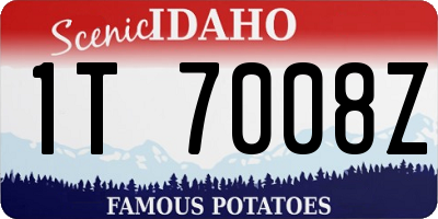ID license plate 1T7008Z