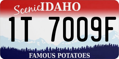 ID license plate 1T7009F