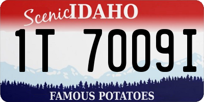 ID license plate 1T7009I
